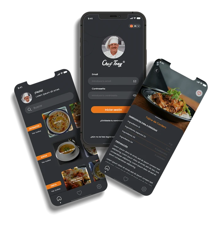 ejemplo de crear una app para Chef Tony