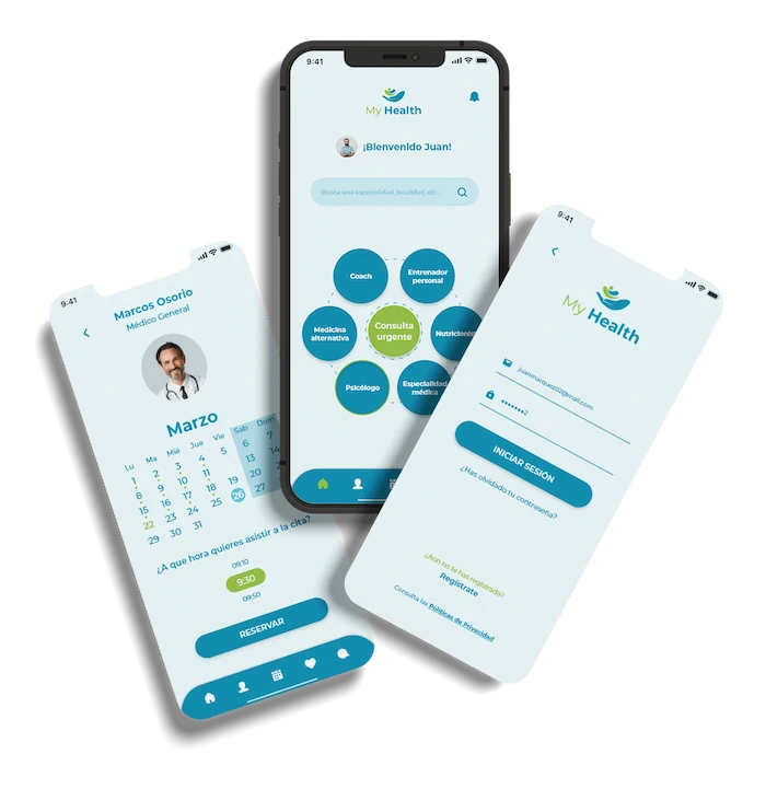 ejemplo de crear una app para My Healt