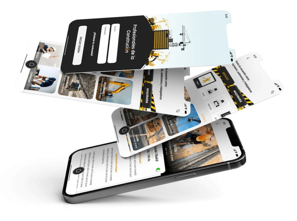 ejemplo de desarrollo de una app para Profesionales Construcción