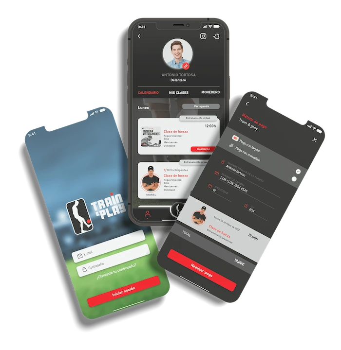 ejemplo de desarrollo de una app para train and play